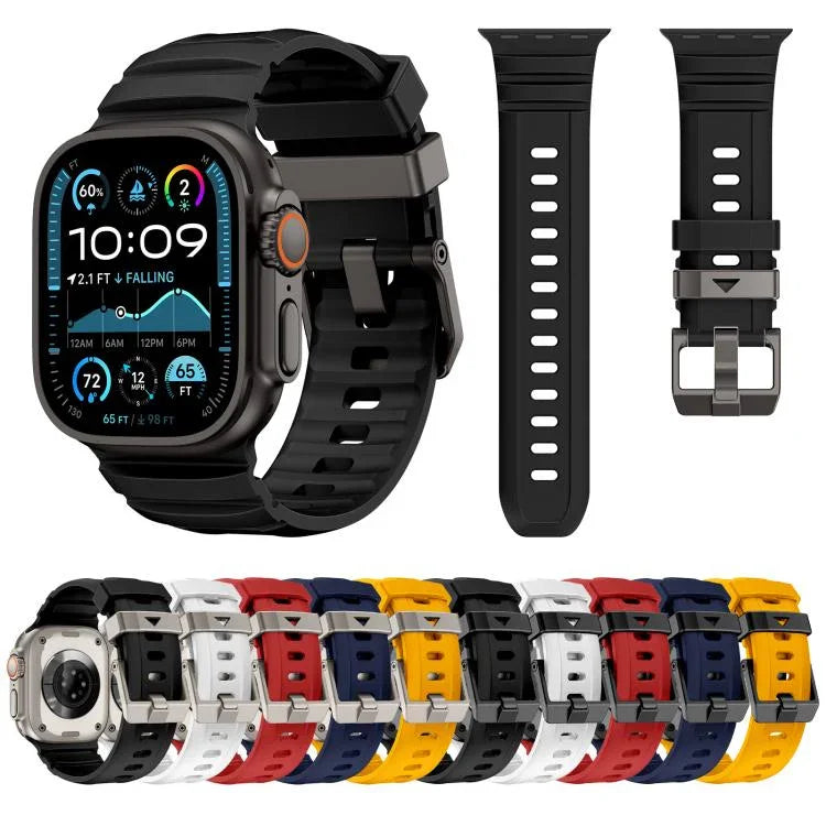Rock-Peak Silicone Watch Band, For Apple Watch 46mm / 49mm / 45mm / 44mm