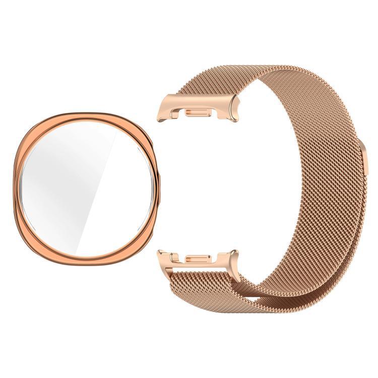 Full Coverage TPU Protective Cover Milanese Magnetic Metal Watch Band, For Samsung Galaxy Watch8 44mm, For Samsung Galaxy Watch8 40mm