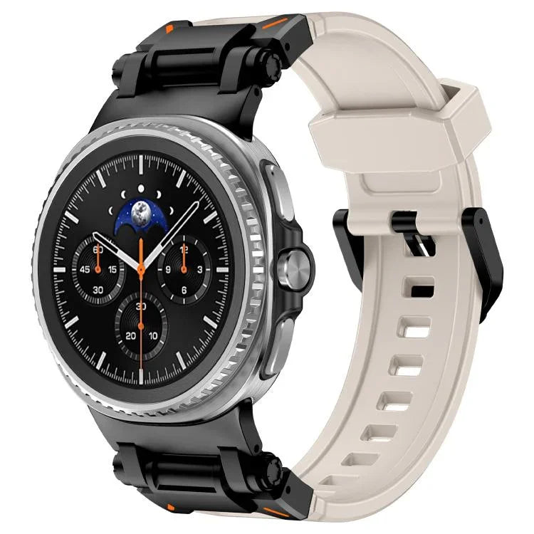 Explorer Metal Connector Silicone Watch Band, For Samsung Galaxy Watch8 / Watch8 Classic
