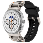 Explorer Metal Connector Silicone Watch Band, For Samsung Galaxy Watch8 / Watch8 Classic