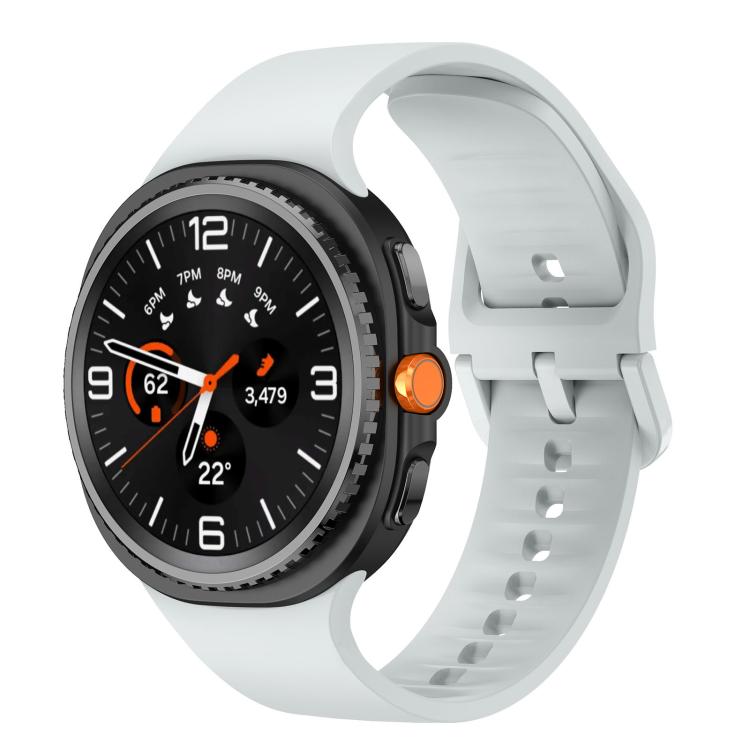 Flat Solid Color Silicone Watch Band, For Samsung Galaxy Watch8 / Watch8 Classic