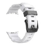 Black Buckle Sports Silicone Watch Band, For Samsung Galaxy Watch8 / Watch8 Classic