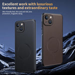 Plain Leather MagSafe Shockproof Phone Case, For iPhone 15, For iPhone 14 Plus, For iPhone 14, For iPhone 14 Pro, For iPhone 14 Pro Max, For iPhone 13 Pro Max, For iPhone 13 Pro, For iPhone 13