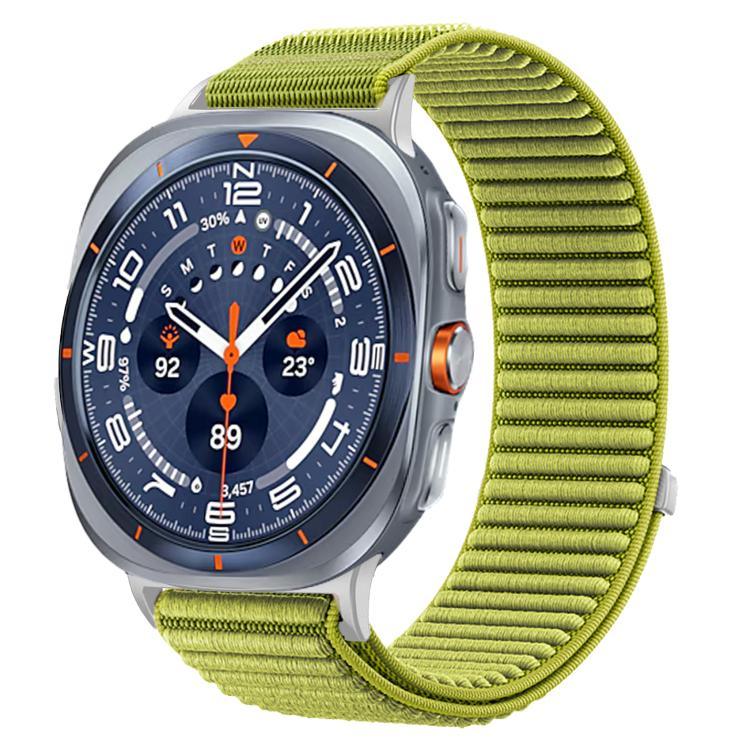 Woven Nylon Hook And Loop Fastener Metal Interface Watch Band, For Samsung Galaxy Watch Ultra 47mm / Ultra 2025