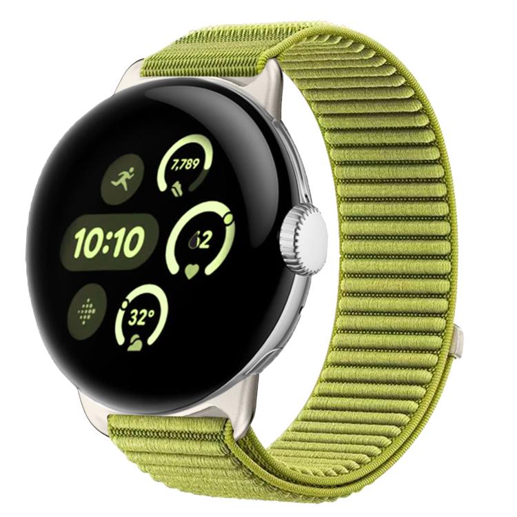 Woven Nylon Hook And Loop Fastener Metal Interface Watch Band, For Google Pixel Watch 5 / 4 / 3 / 2 / 1 41mm, For Google Pixel Watch 5 / 4 / 3 45mm