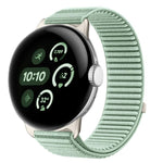 Woven Nylon Hook And Loop Fastener Metal Interface Watch Band, For Google Pixel Watch 4 / Watch 3 45mm, For Google Pixel Watch 4 / 3 / 2 / 1 41mm