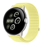 Woven Nylon Hook And Loop Fastener Metal Interface Watch Band, For Google Pixel Watch 4 / Watch 3 45mm, For Google Pixel Watch 4 / 3 / 2 / 1 41mm