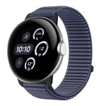 Woven Nylon Hook And Loop Fastener Metal Interface Watch Band, For Google Pixel Watch 4 / Watch 3 45mm, For Google Pixel Watch 4 / 3 / 2 / 1 41mm