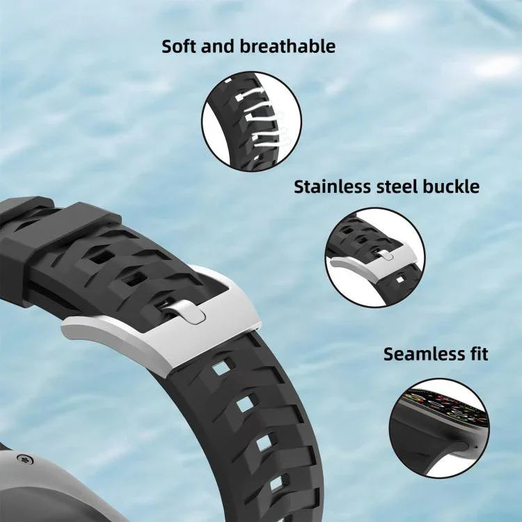 Tire Texture Two-Color Silicone Watch Band, For Apple Watch 46mm / 49mm / 45mm / 44mm, For Apple Watch 42mm / 41mm / 40mm / 38mm
