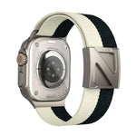 Z Shaped Magnetic Clasp Two Color Nylon Watch Band, For Apple Watch 46mm / 49mm / 45mm / 44mm, For Apple Watch 42mm / 41mm / 40mm / 38mm
