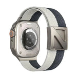 Z Shaped Magnetic Clasp Two Color Nylon Watch Band, For Apple Watch 46mm / 49mm / 45mm / 44mm, For Apple Watch 42mm / 41mm / 40mm / 38mm