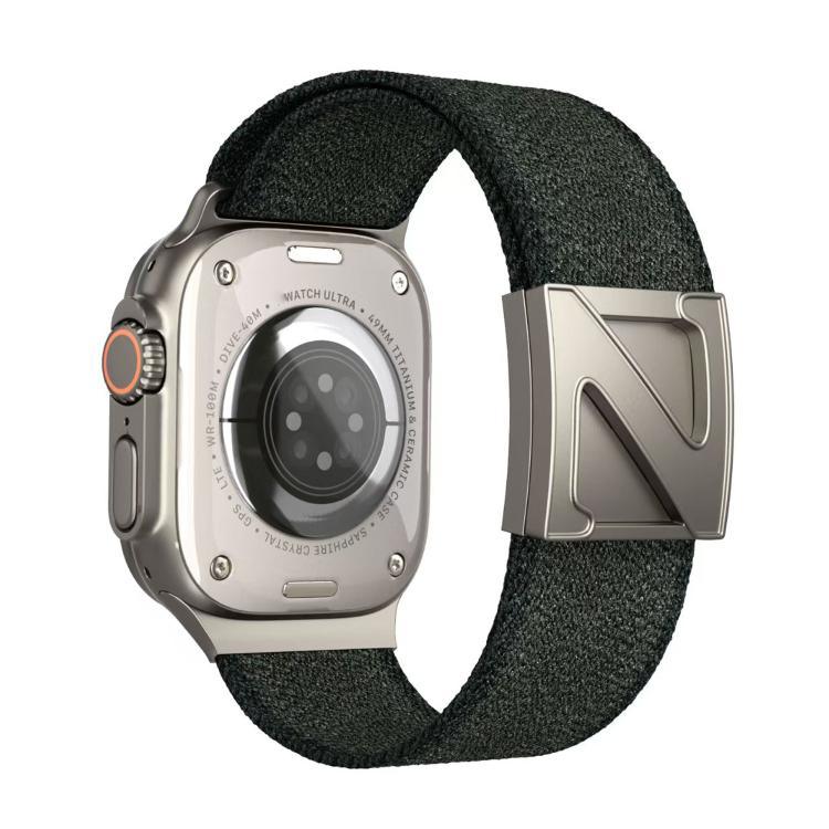 Z Shaped Magnetic Clasp Two Color Nylon Watch Band, For Apple Watch 46mm / 49mm / 45mm / 44mm, For Apple Watch 42mm / 41mm / 40mm / 38mm