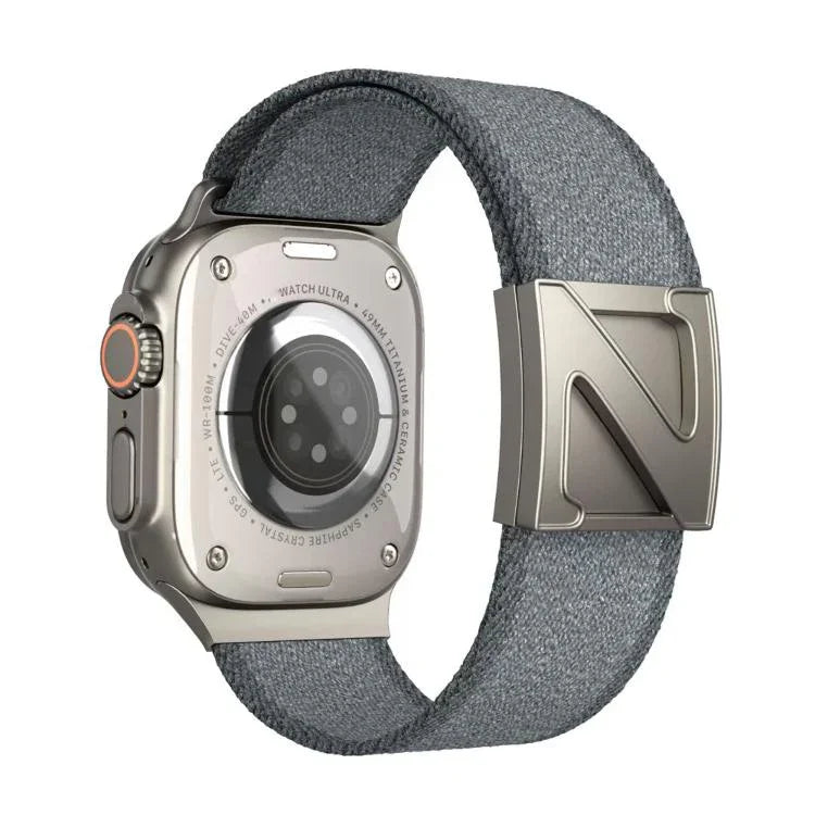 Z Shaped Magnetic Clasp Two Color Nylon Watch Band, For Apple Watch 46mm / 49mm / 45mm / 44mm, For Apple Watch 42mm / 41mm / 40mm / 38mm