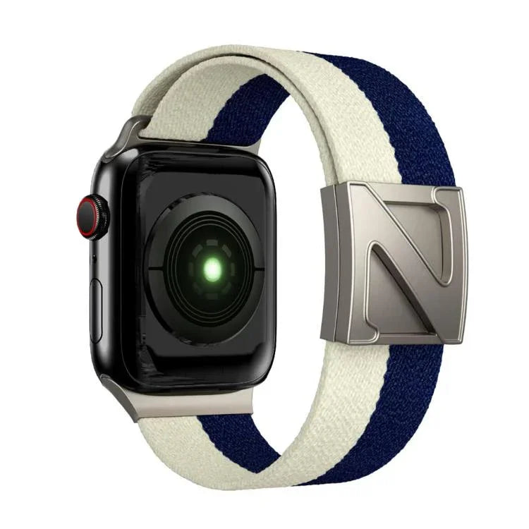 Z Shaped Magnetic Clasp Two Color Nylon Watch Band, For Apple Watch 46mm / 49mm / 45mm / 44mm, For Apple Watch 42mm / 41mm / 40mm / 38mm