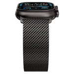 Metal Clasp Coarse Mesh Milan Stainless Steel Watch Band, For Apple Watch 46mm / 49mm / 45mm / 44mm