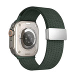 Single Color Magnetic Snap Four Strand Elastic Nylon Watch Band, For Apple Watch 46mm / 49mm / 45mm / 44mm, For Apple Watch 42mm / 41mm / 40mm / 38mm