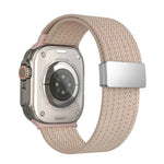 Single Color Magnetic Snap Four Strand Elastic Nylon Watch Band, For Apple Watch 46mm / 49mm / 45mm / 44mm, For Apple Watch 42mm / 41mm / 40mm / 38mm