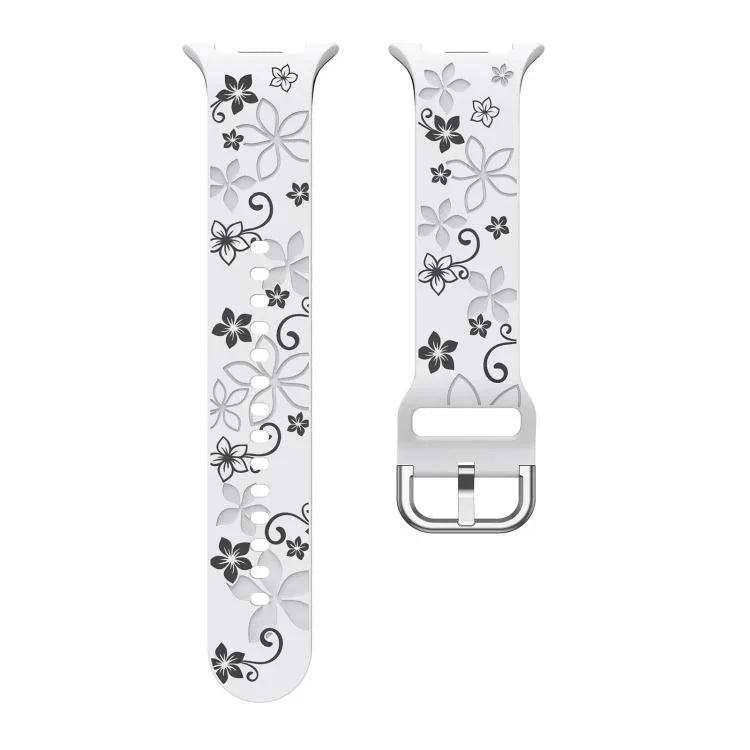 Dual Color Engraved Silicone Watch Band, For Samsung Galaxy Watch8 / Watch8 Classic