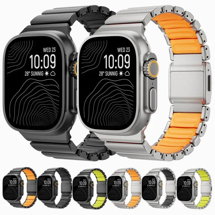 Norman Magnetic Buckle Titanium Metal Watch Band, For Apple Watch 46mm / 49mm / 45mm / 44mm