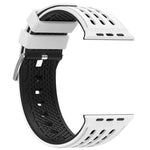 Vertical Holes Dual-Color Breathable Silicone Watch Band, For Apple Watch 46mm/ 49mm / 45mm / 44mm