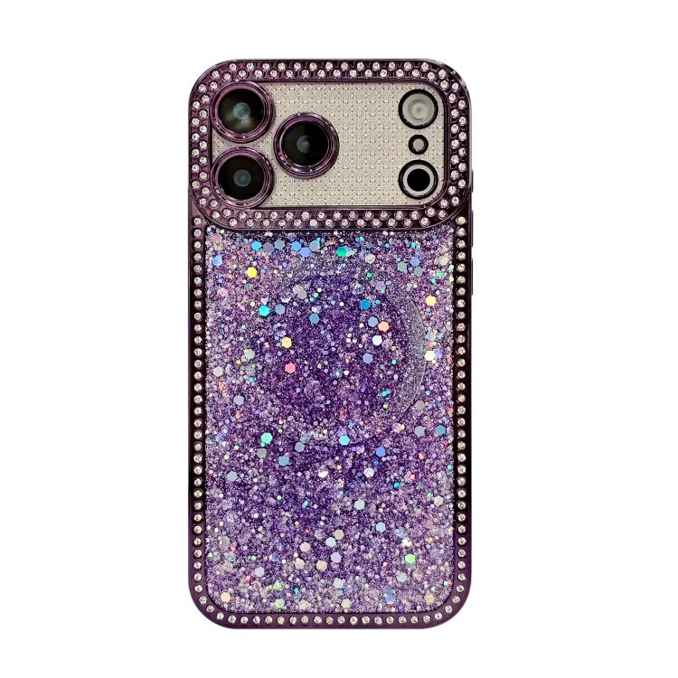 Diamond Sequins Glitter MagSafe Electroplating Phone Case, For iPhone 13