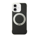 Frameless Leather-Skin PC MagSafe Holder Phone Case, For iPhone 16 Plus, For iPhone 16, For iPhone 15 Pro Max, For iPhone 15 Pro, For iPhone 15 Plus, For iPhone 15
