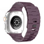 Horse-Embossed Single-Pin Magnetic Silicone Watch Band, For Apple Watch 46mm / 49mm / 45mm / 44mm
