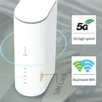 NR500 4000mAh Battery 5G CPE Router SIM Card Slot Dual Band WiFi 6 Gigabit Wireless Repeater, US Plug, EU Plug, UK Plug