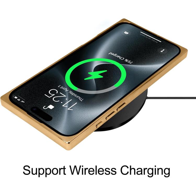 Right Angle Square Electroplated CD Pattern TPU MagSafe Phone Case, For iPhone 17 Pro Max, For iPhone 17 Pro, For iPhone 17, For iPhone Air, For iPhone 16 Pro Max, For iPhone 16 Pro