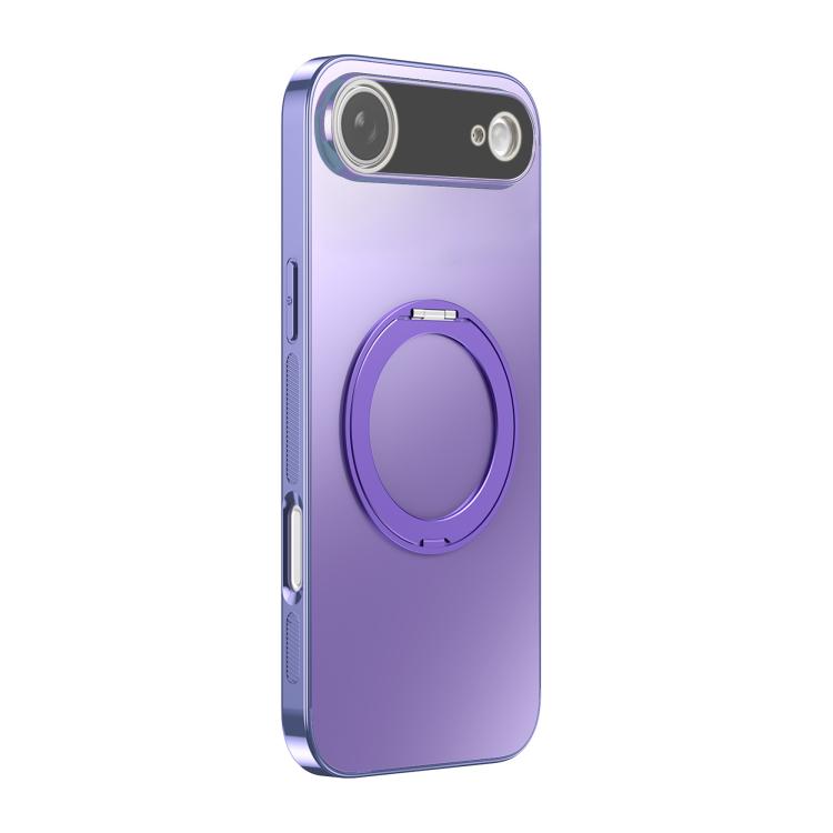 360 Degree Rotating Holder MagSafe Electroplated Phone Case with Lens Cover, For iPhone 17 Pro Max, For iPhone 17 Pro, For iPhone 17, For iPhone Air, For iPhone 16 Pro Max, For iPhone 16 Pro