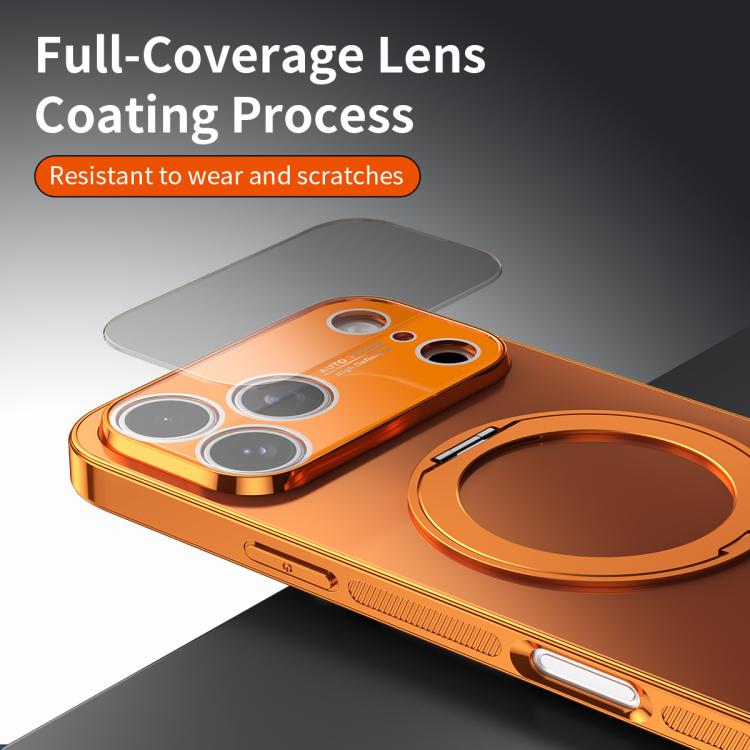 360 Degree Rotating Holder MagSafe Electroplated Phone Case with Lens Cover, For iPhone 14 Pro Max, For iPhone 13 Pro Max, For iPhone 13 Pro, For iPhone 13