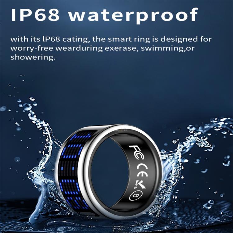 SR16 SIZE 8 Smart Ring, Support Heart Rate / Blood Oxygen / Sleep Monitoring / Multiple Sports Modes