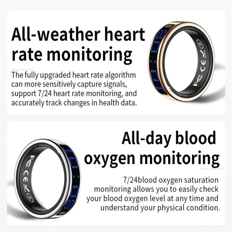 SR16 SIZE 14 Smart Ring, Support Heart Rate / Blood Oxygen / Sleep Monitoring / Multiple Sports Modes