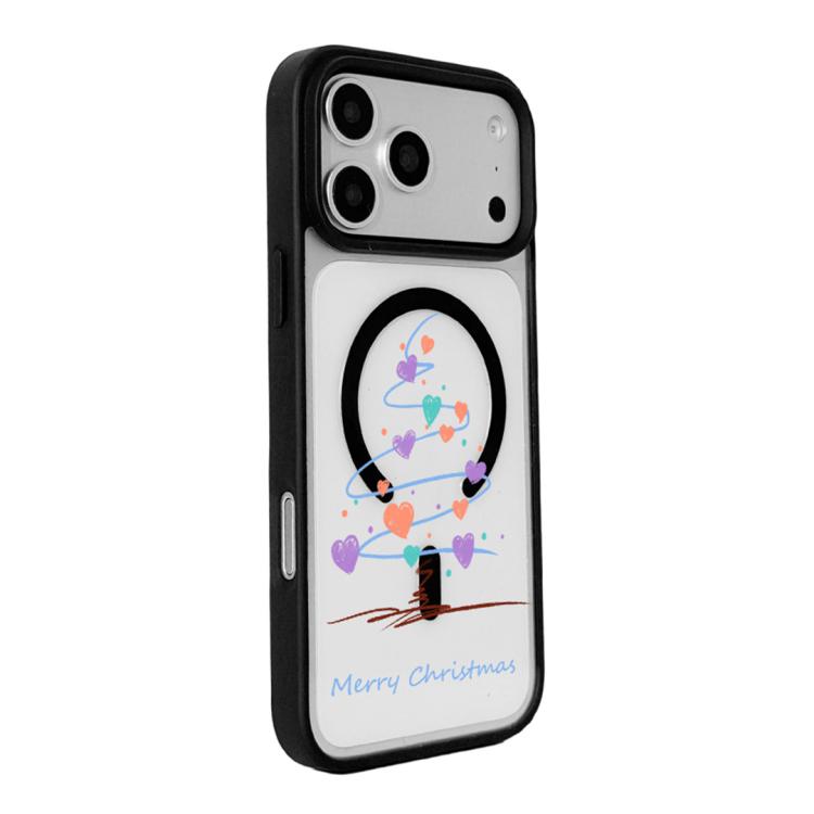 Christmas Series Strong Magnetic Painted Black Edge Phone Case, For iPhone 17 Pro Max, For iPhone 17 Pro, For iPhone 17