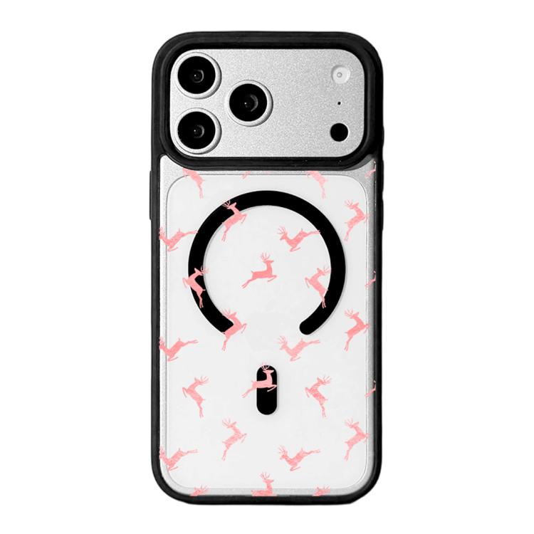 Christmas Series Strong Magnetic Painted Black Edge Phone Case, For iPhone 17 Pro Max, For iPhone 17 Pro, For iPhone 17