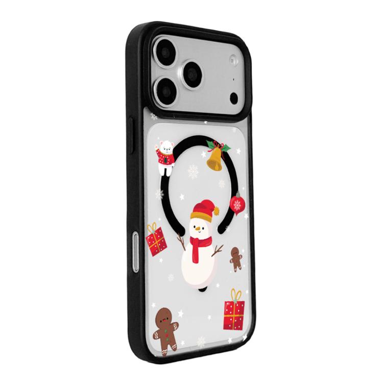 Christmas Series Strong Magnetic Painted Black Edge Phone Case, For iPhone 17 Pro Max, For iPhone 17 Pro, For iPhone 17