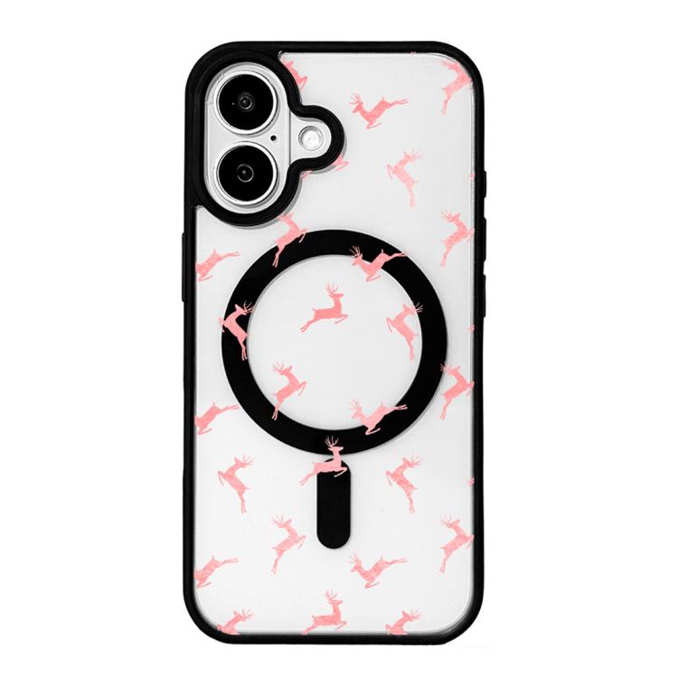 Christmas Series Strong Magnetic Painted Black Edge Phone Case, For iPhone 17 Pro Max, For iPhone 17 Pro, For iPhone 17