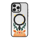 Christmas Series Strong Magnetic Painted Black Edge Phone Case, For iPhone 16 Pro Max, For iPhone 16 Pro, For iPhone 16