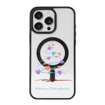 Christmas Series Strong Magnetic Painted Black Edge Phone Case, For iPhone 16 Pro Max, For iPhone 16 Pro, For iPhone 16