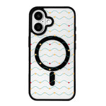 Christmas Series Strong Magnetic Painted Black Edge Phone Case, For iPhone 16 Pro Max, For iPhone 16 Pro, For iPhone 16