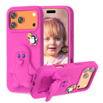 Penguin Baby EVA Shockproof Phone Case with Holder, For iPhone 17 Pro Max, For iPhone 17 Pro, For iPhone 17, For iPhone Air, For iPhone 16 Pro Max, For iPhone 16 Pro, For iPhone 16, For iPhone 15 Pro Max