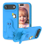 Penguin Baby EVA Shockproof Phone Case with Holder, For iPhone 17 Pro Max, For iPhone 17 Pro, For iPhone 17, For iPhone Air, For iPhone 16 Pro Max, For iPhone 16 Pro, For iPhone 16, For iPhone 15 Pro Max