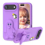 Penguin Baby EVA Shockproof Phone Case with Holder, For iPhone 17 Pro Max, For iPhone 17 Pro, For iPhone 17, For iPhone Air, For iPhone 16 Pro Max, For iPhone 16 Pro, For iPhone 16, For iPhone 15 Pro Max