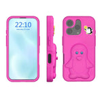 Penguin Baby EVA Shockproof Phone Case with Holder, For iPhone 17 Pro Max, For iPhone 17 Pro, For iPhone 17, For iPhone Air, For iPhone 16 Pro Max, For iPhone 16 Pro, For iPhone 16, For iPhone 15 Pro Max