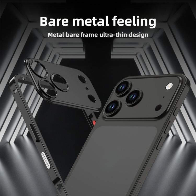 Ultra-Thin Alloy Metal Frame Shockproof Phone Case, For iPhone 17 Pro Max, For iPhone 17 Pro