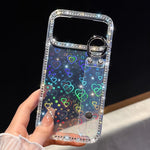 Rhinestone Glitter Wristband Holder Phone Case, For iPhone 17 Pro Max