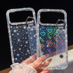 Rhinestone Glitter Wristband Holder Phone Case, For iPhone 17 Pro Max