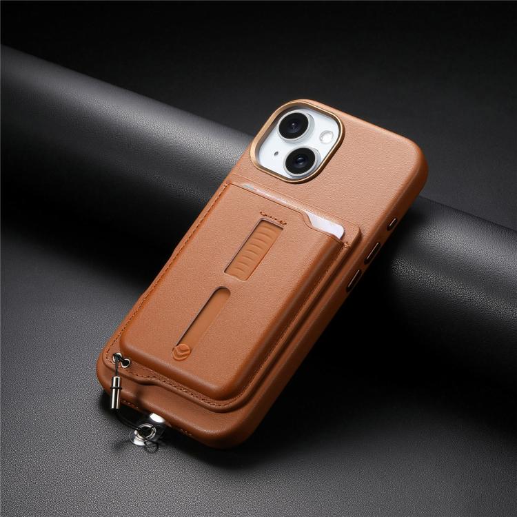 Detachable Magnetic Card Bag Phone Case with Finger Ring Grip & Anti-loss Rope, For iPhone 14, For iPhone 14 Pro, For iPhone 14 Pro Max