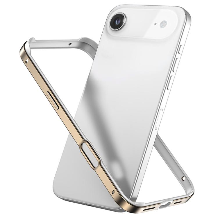 Metal Hybrid Silicone Four-Corner Shockproof Cooling Phone Frame Case, For iPhone 17 Pro Max, For iPhone 17 Pro, For iPhone 17, For iPhone Air