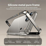 Metal Hybrid Silicone Four-Corner Shockproof Cooling Phone Frame Case, For iPhone 15 Pro Max, For iPhone 15 Pro, For iPhone 15 Plus, For iPhone 15